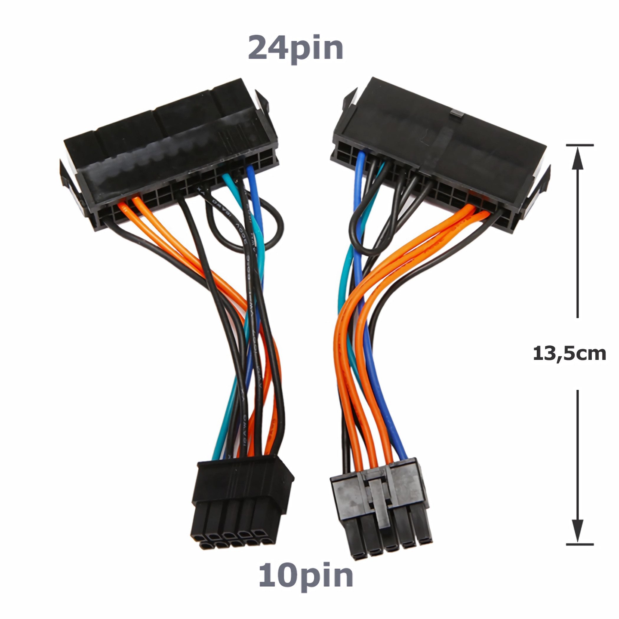 Bolwins C36 24pin zu 10pin Stromkabel für Lenovo Medion ATX Netzteil Mainboard Computer-Kabel, 24-Pin ATX Stecker, 10-Pin Lenovo Kupplung (13,5 cm), Netzteil-Adapterkabel für Lenovo PC & Server