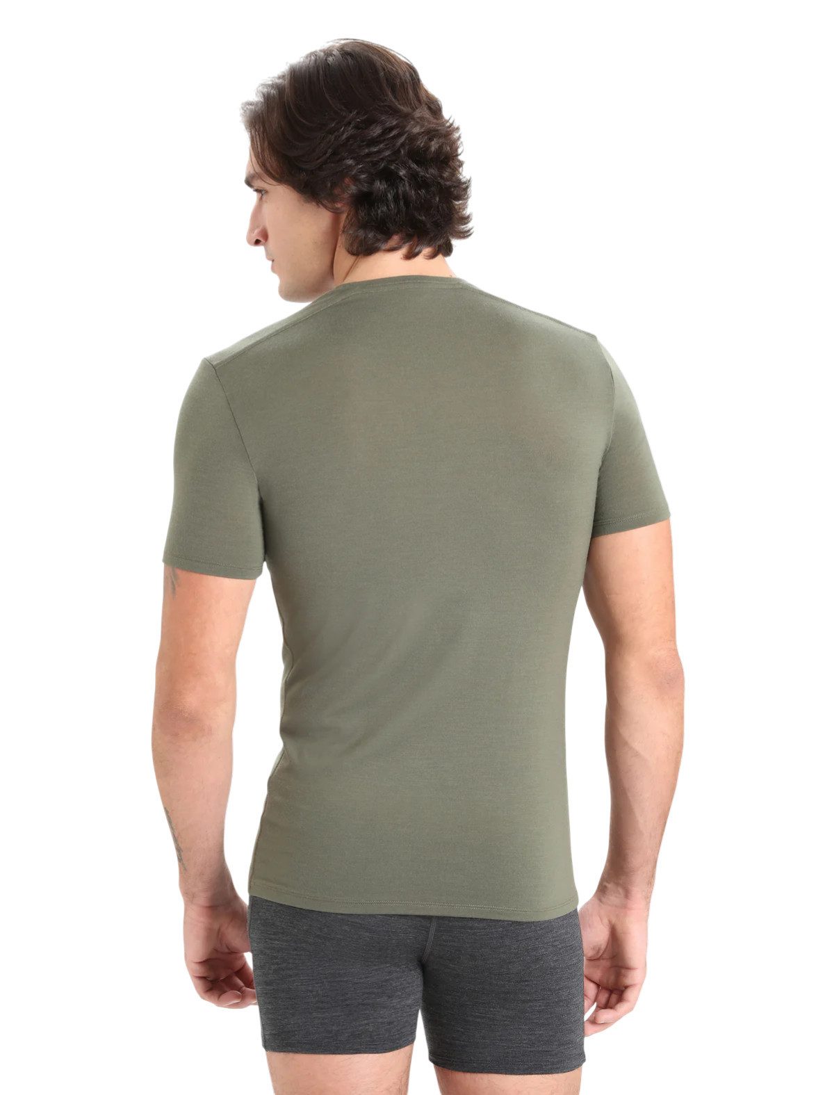 Icebreaker T-Shirt Unterwäsche Anatomica SS Crewe (Merinowolle) lodengrün Herren