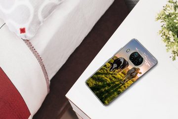 MuchoWow Handyhülle Kühe - Sonne - Gras - Tiere - Bauernhof, Phone Case, Handyhülle Xiaomi Mi 10T Lite, Silikon, Schutzhülle