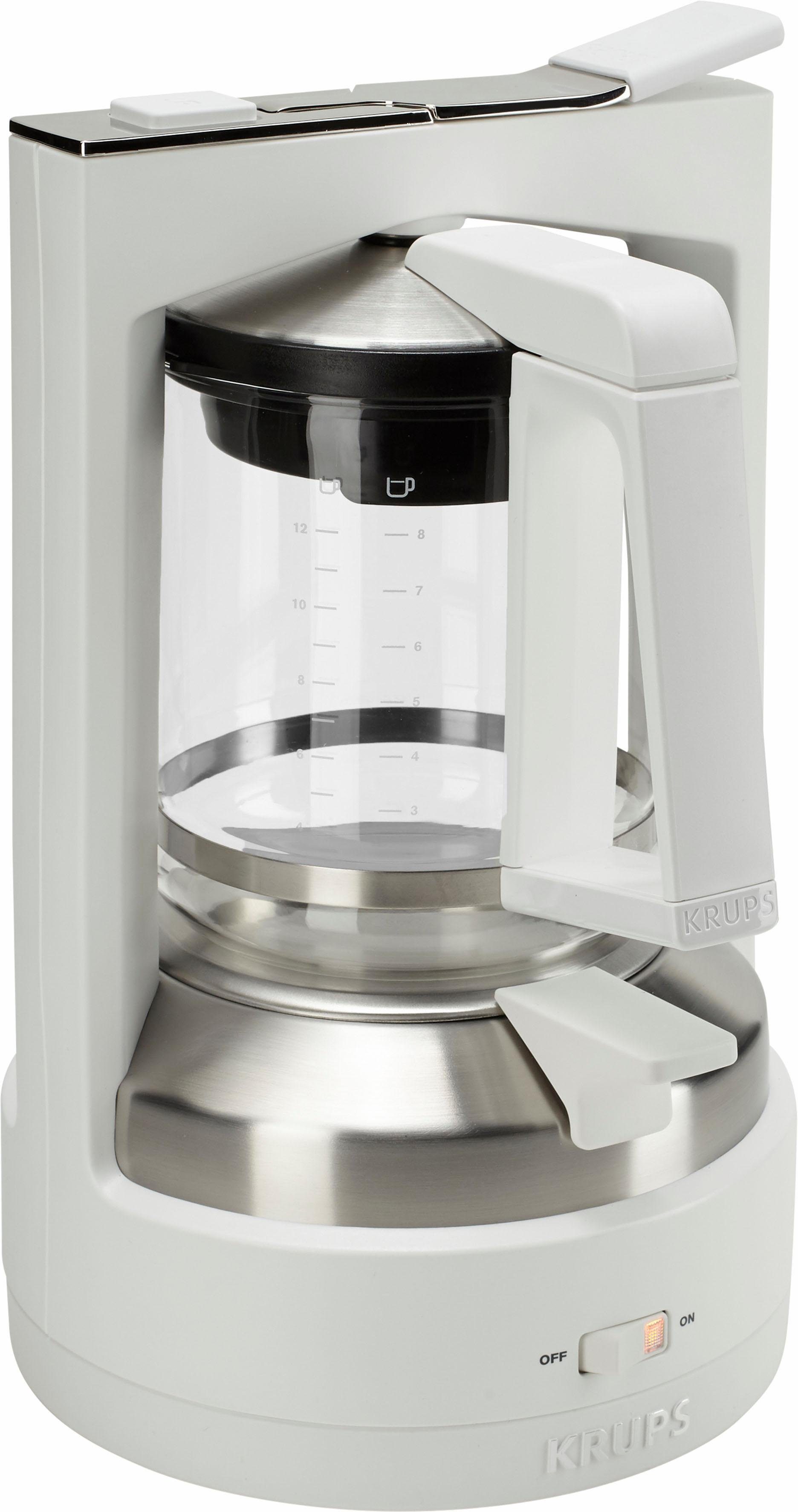 Krups Filterkaffeemaschine KM4682 T 8.2, 1l Kaffeekanne, Permanentfilter, mit Druckbrühsystem