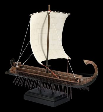 Figuren Shop GmbH Dekoobjekt Griechische Trireme mit Kraken Segel - Veronese - Mythologie Dekoration Schiff