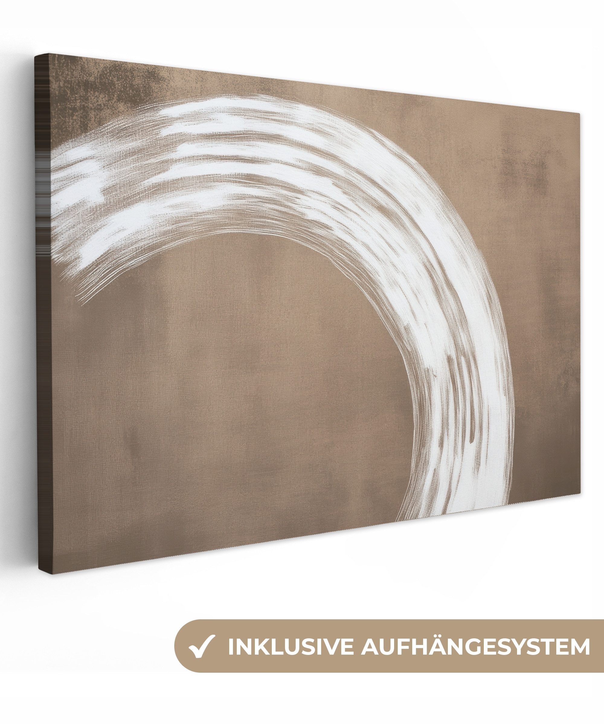 OneMillionCanvasses® Leinwandbild Farbe - Braun - Japandi, Fotodruck (1 St) günstig online kaufen