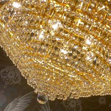 PGA-Lights Deckenleuchte Kristall Deckenleuchte Granada Gold gefertigt aus Kristallen