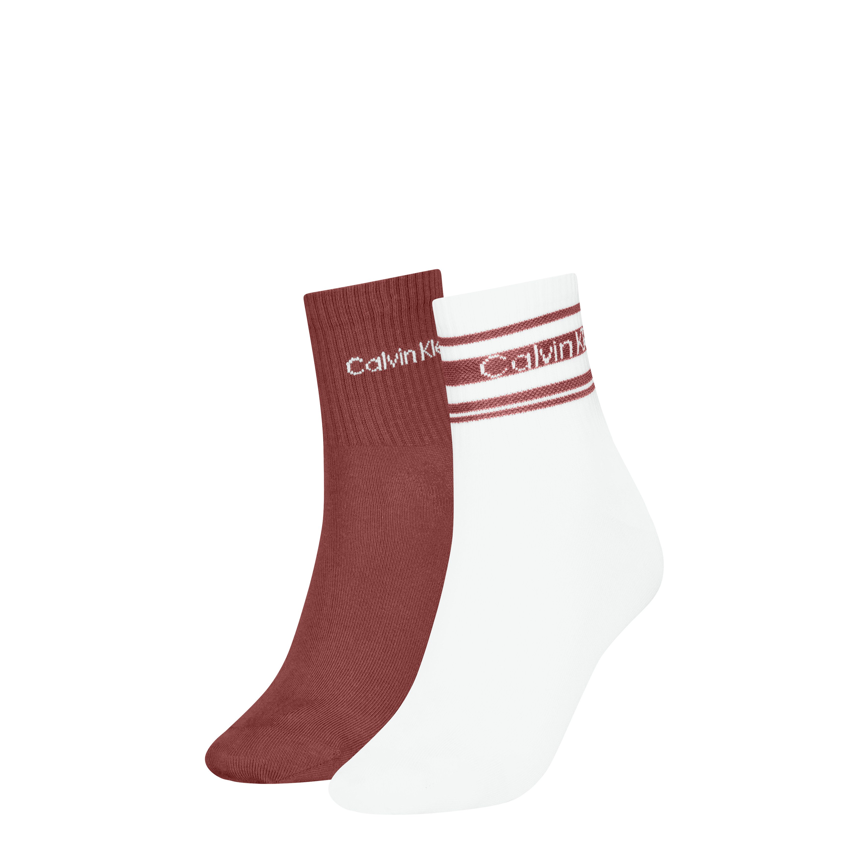 Calvin Klein Kurzsocken CK WOMEN SHORT SOCK 2P SPORT STRIPE (2 Paar)