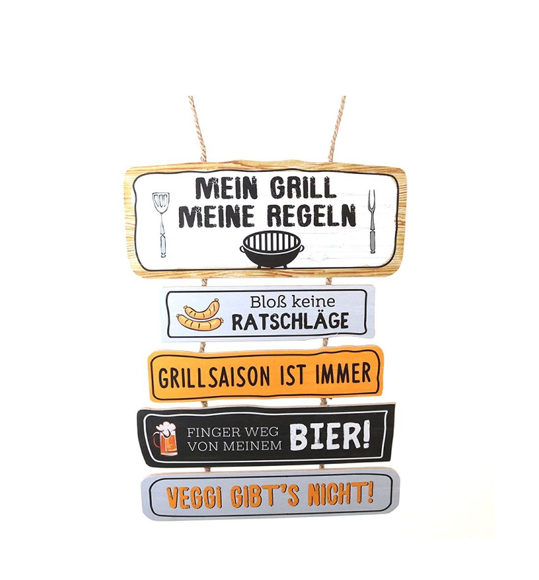 LB H&F Lilienburg Metallschild Holzschild Grillregeln Schild XL Grillen
