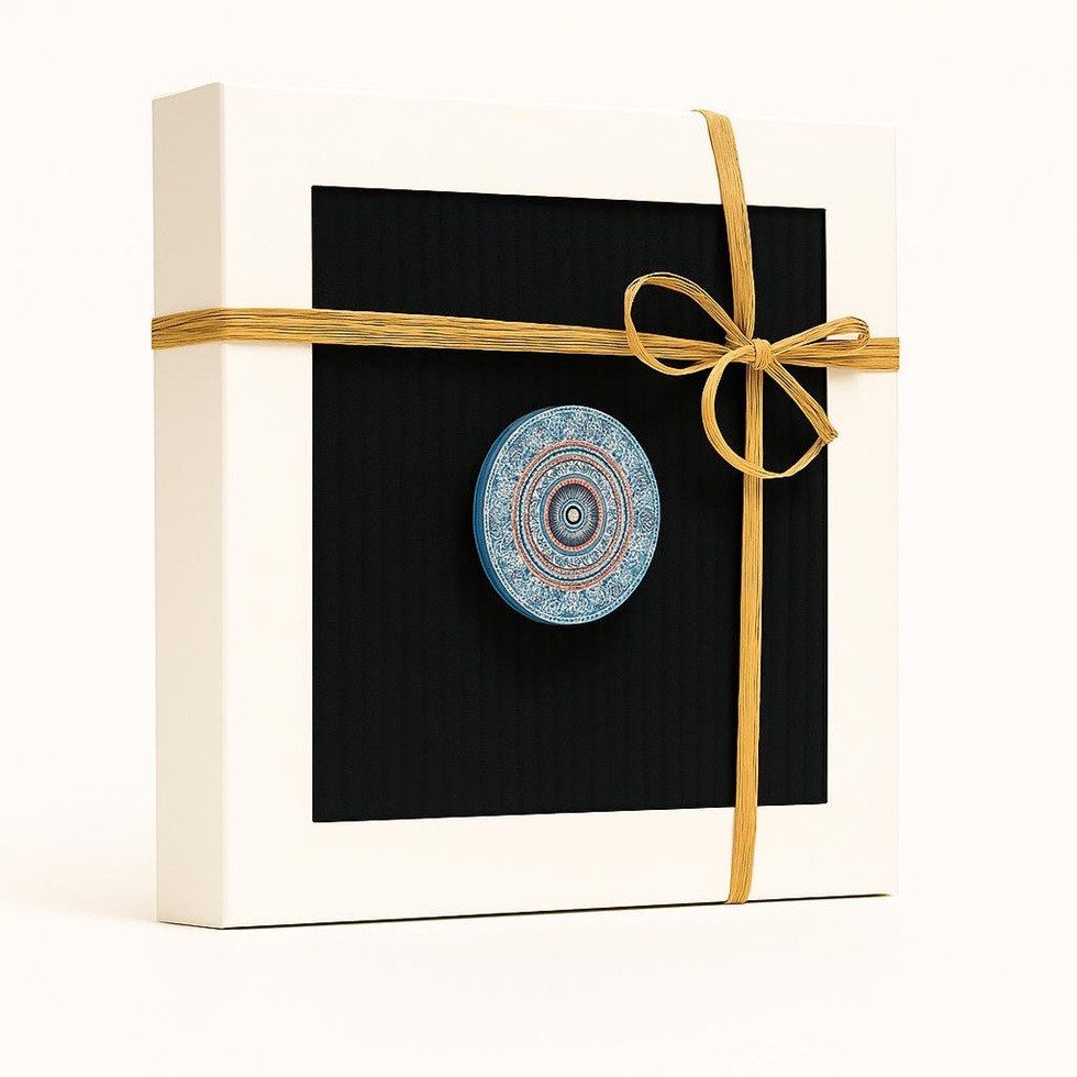 Plaid Set Musselin Plaid mit eingenähtem Saum und einer Kerze, Sandiik, Made in Stuttgart