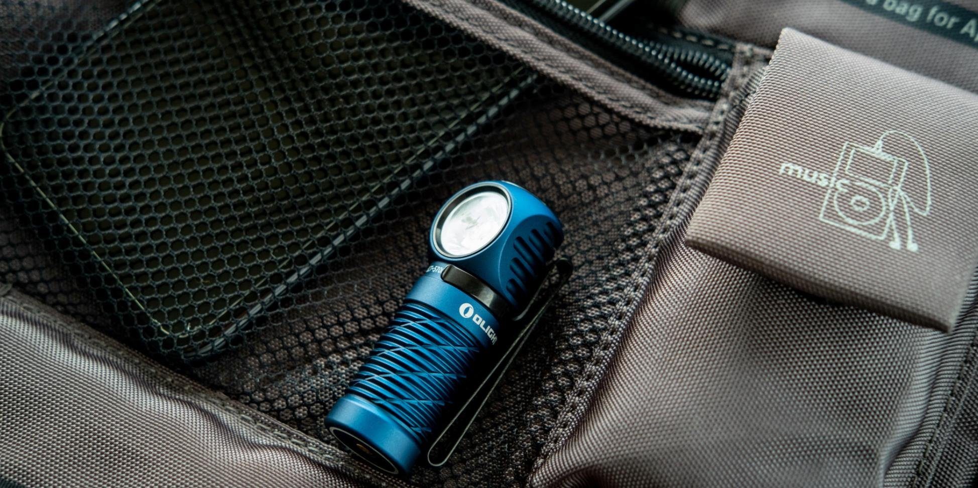 und Mini Olight Midnight Taschenlampe OLIGHT 2 Multifunktionslampe, Nachtläufe, Wandern, IPX8 Campen blue für Perun LED