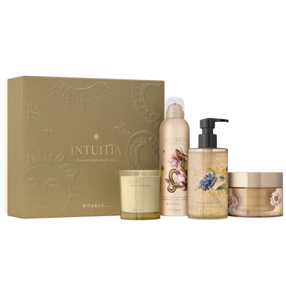 Rituals Pflege-Geschenkset Intuitia Gift Set L – 4-teiliges Verwöhnset, 4-tlg., 4-teiliges Intuitia Set mit würzig-holzigem Duft & luxuriöser Pflege