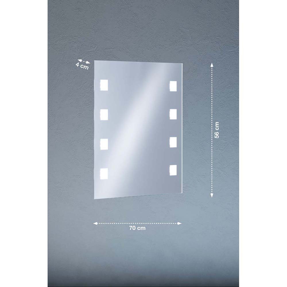 Spiegelleuchte Wandspiegel Badezimmerleuchte etc-shop Wandleuchte, LED Touchdimmer LED