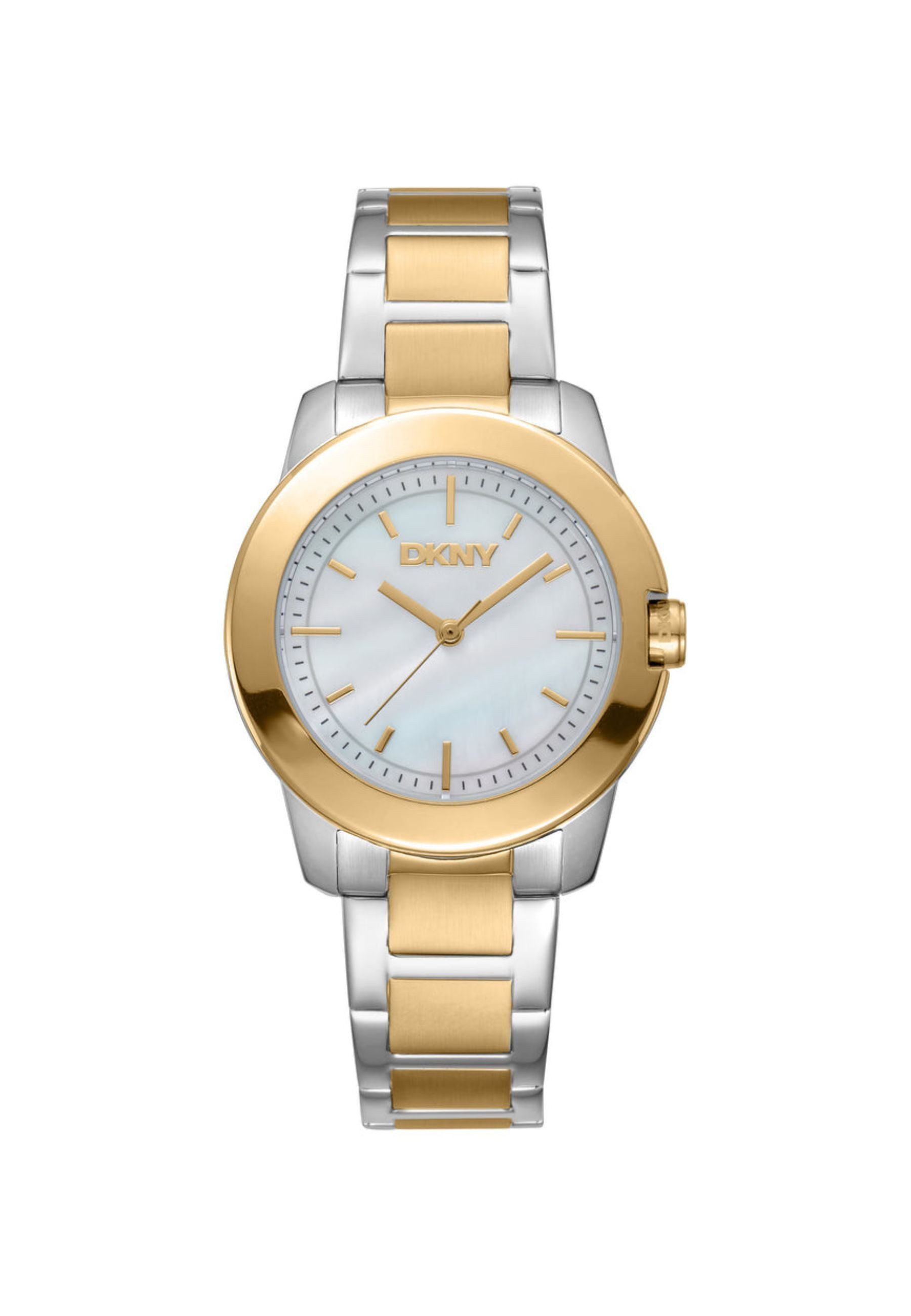 DKNY Quarzuhr Park Ave Midi - Zweifarbig Silber und Gold, (Set)