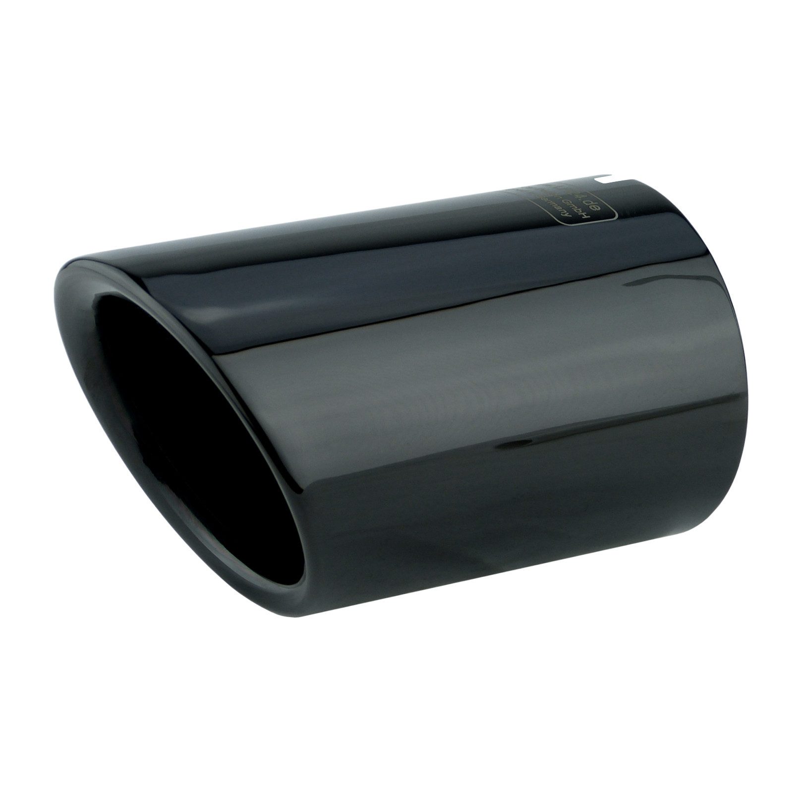 L & P Car Design Auspuff-Flexrohr Auspuffblende Schwarz Chrom Edelstahl für Audi A4 Audi A5, 73,5 mm