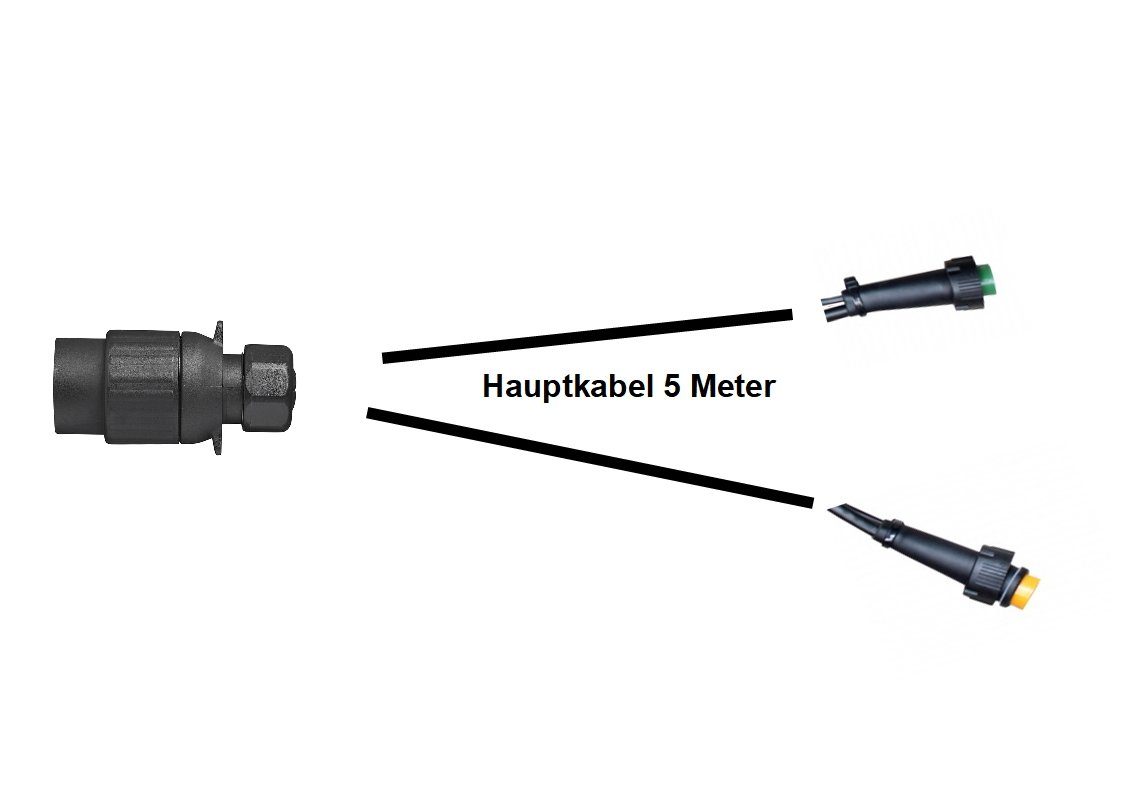 Kabelbaum Kabelsatz, Bajonettverbinder - 2x 2x Anhänger-Rückleuchte 7polig, 5Meter,