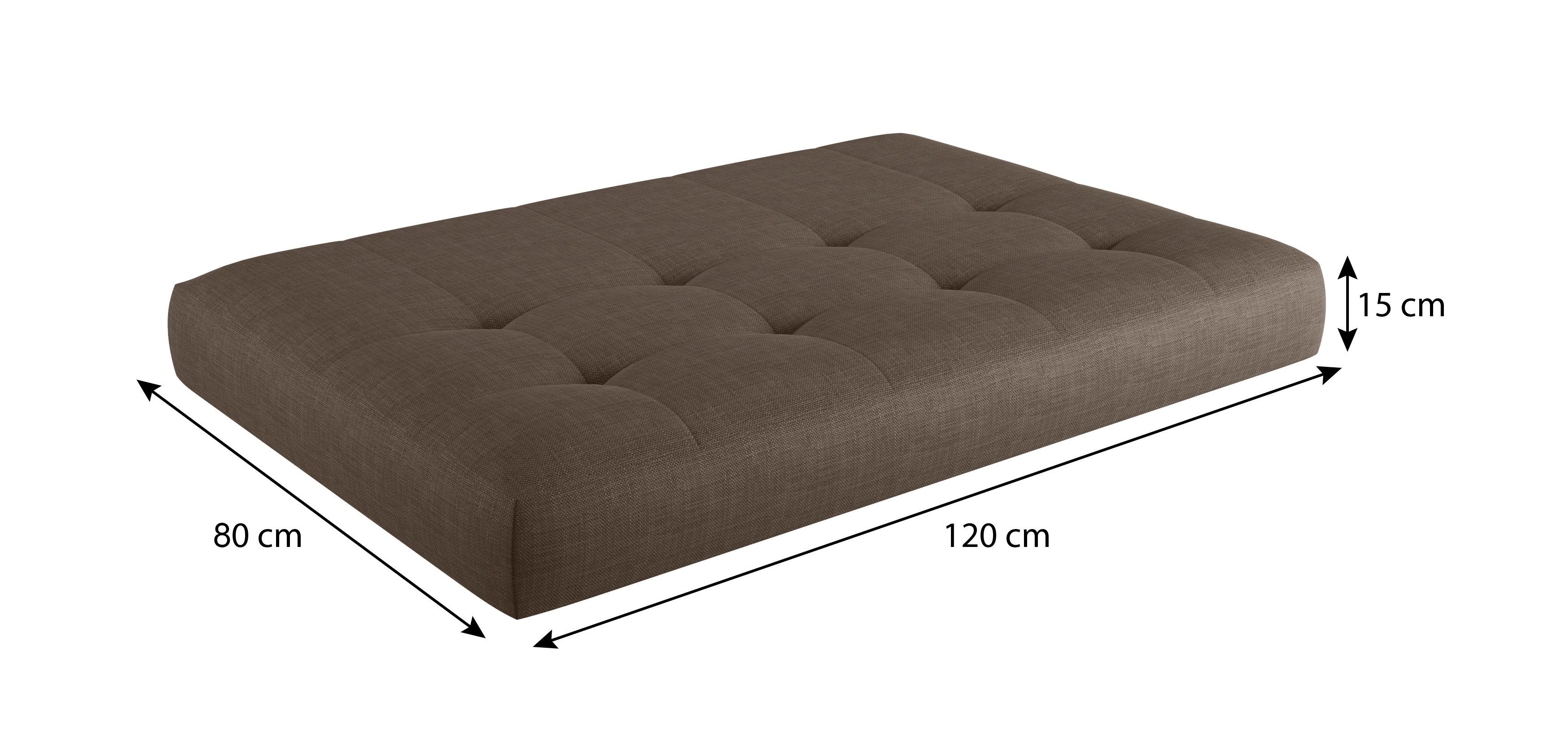 sunnypillow polsterauflage Palettenkissen VERONA 8er 80 palettencouch palettenmöbel Braun Set, x 120 Palettenkissen