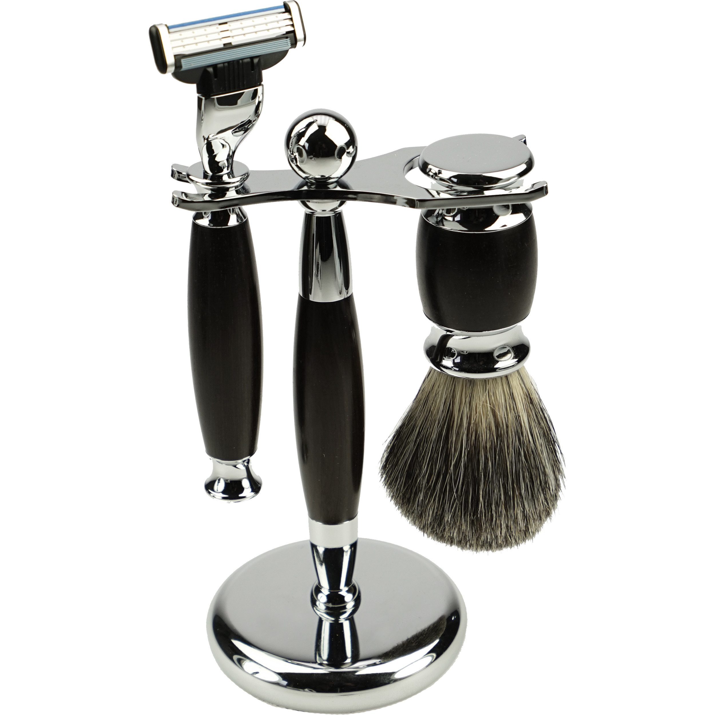 Rasierset-Ständer Rasierset Rosenholz