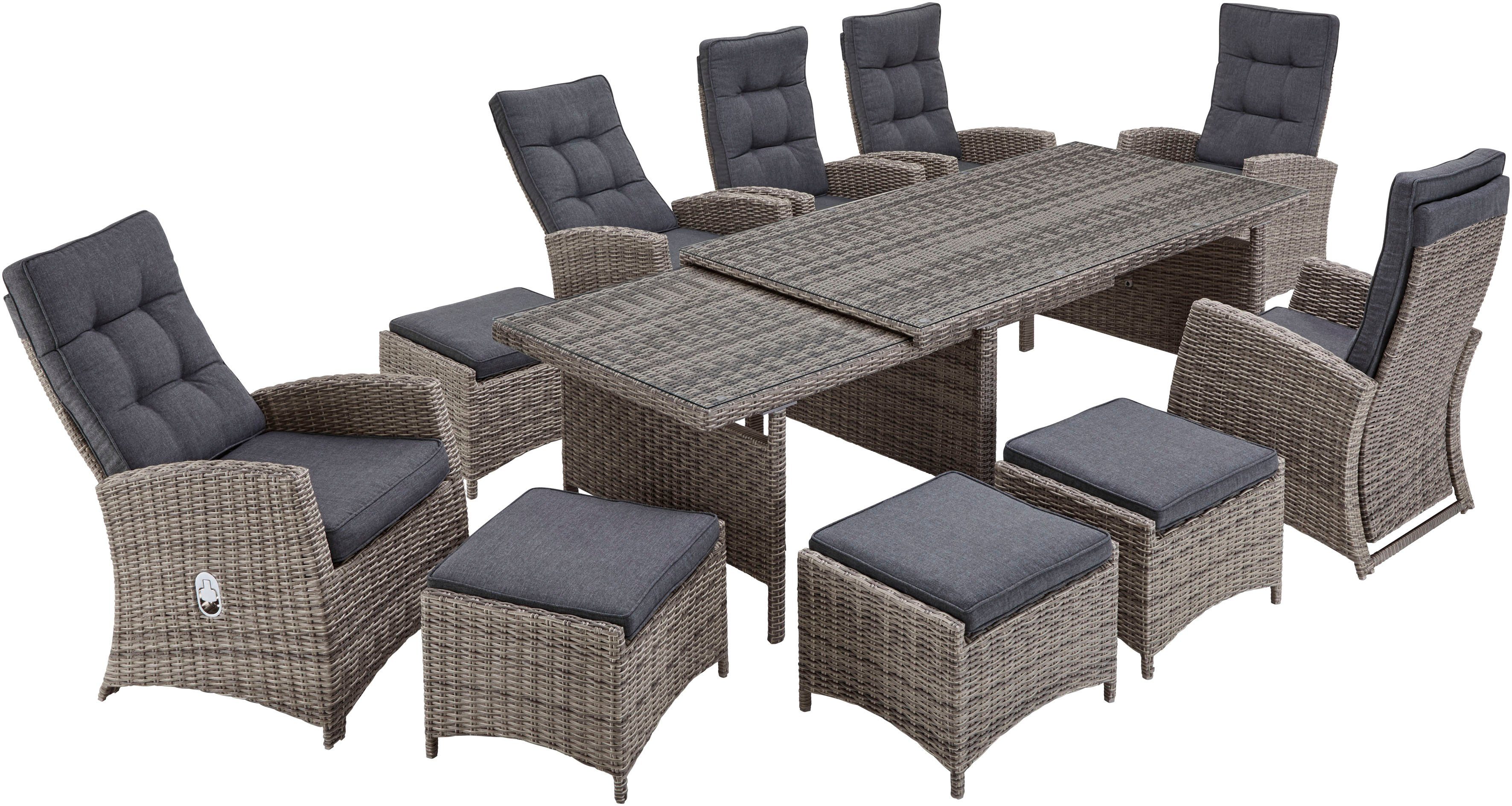 KONIFERA Garten-Essgruppe Monaco, (Set, 27-tlg., 6x günstig online kaufen