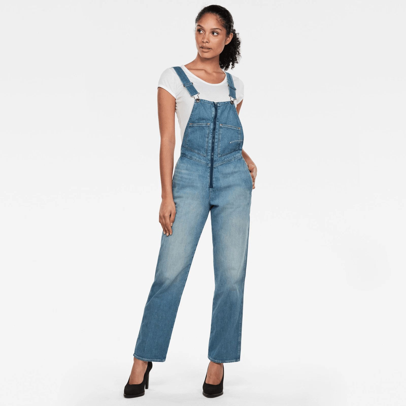 G-STAR Jumpsuit Damen Denim Lily Denim Overall Women Antic Faded Marine Blue Größe: S (1-tlg) Stretch-Denim, Maschinenwäsche