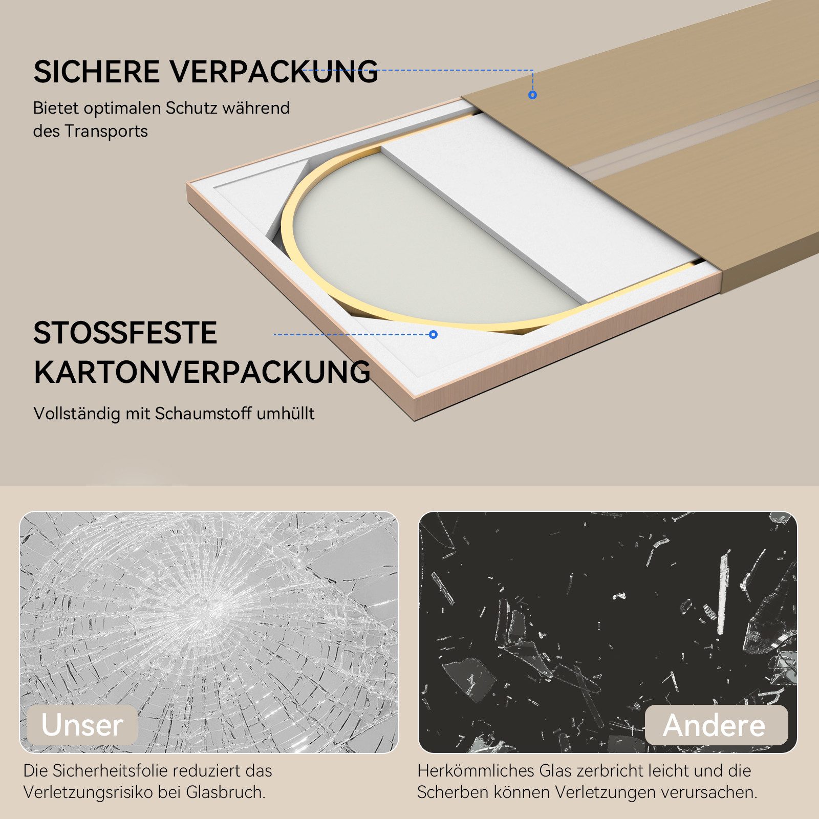 Teravin Ganzkörperspiegel,Standspiegel & Wandspiegel Bruchsicher mit Aluminium Rahmen, Hartglas, 171x76cm/180x75cm Großer Spiegel für Schlafzimmer, Bogen Design
