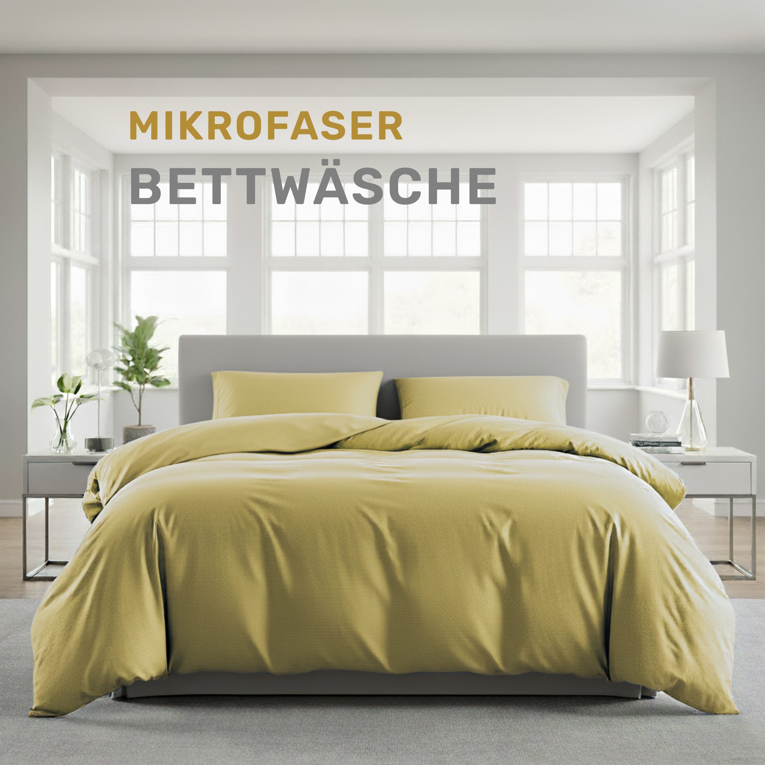 Lavea Bettwäsche Mikrofaser Bettwäsche-Sets mit Kissenbezügen und Bettbezüg günstig online kaufen