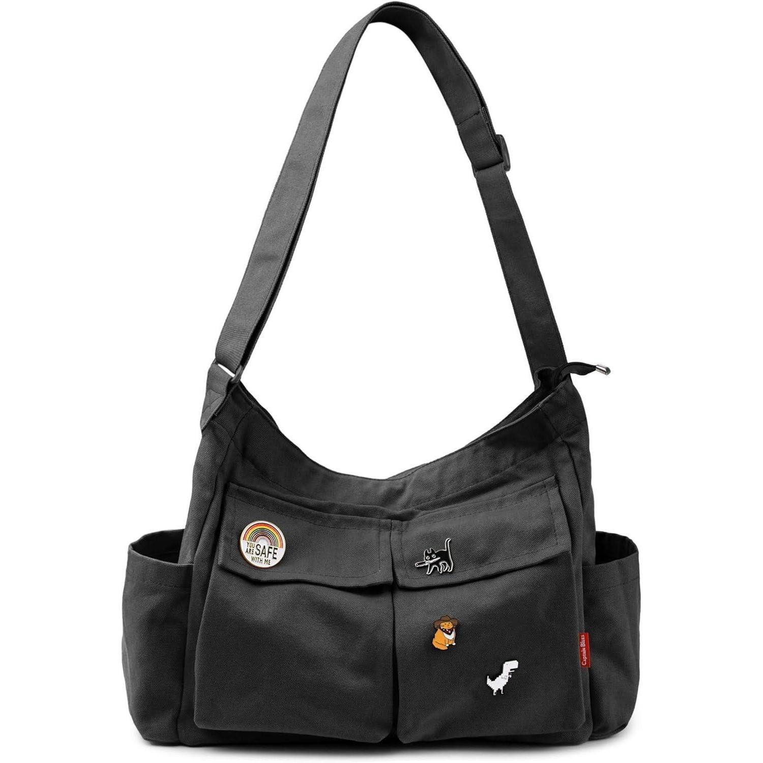 LuxusKollektion Messenger Bag Captain Blues Canvas Messenger Bag Crossbody Schulter Tote für Frauen