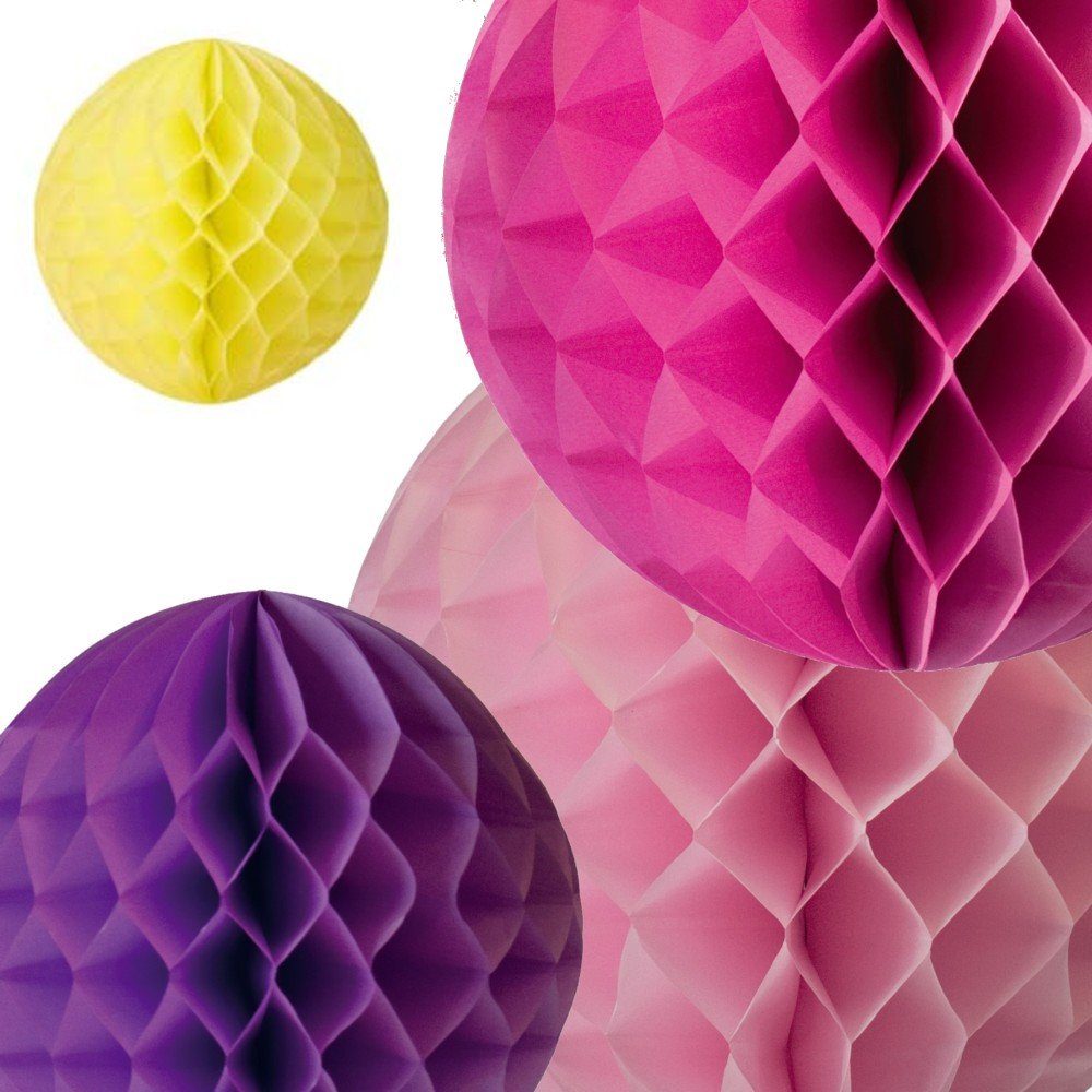 JaBaDaBaDo Papierrosette Honeycombs Wabenbälle Pink Rosa