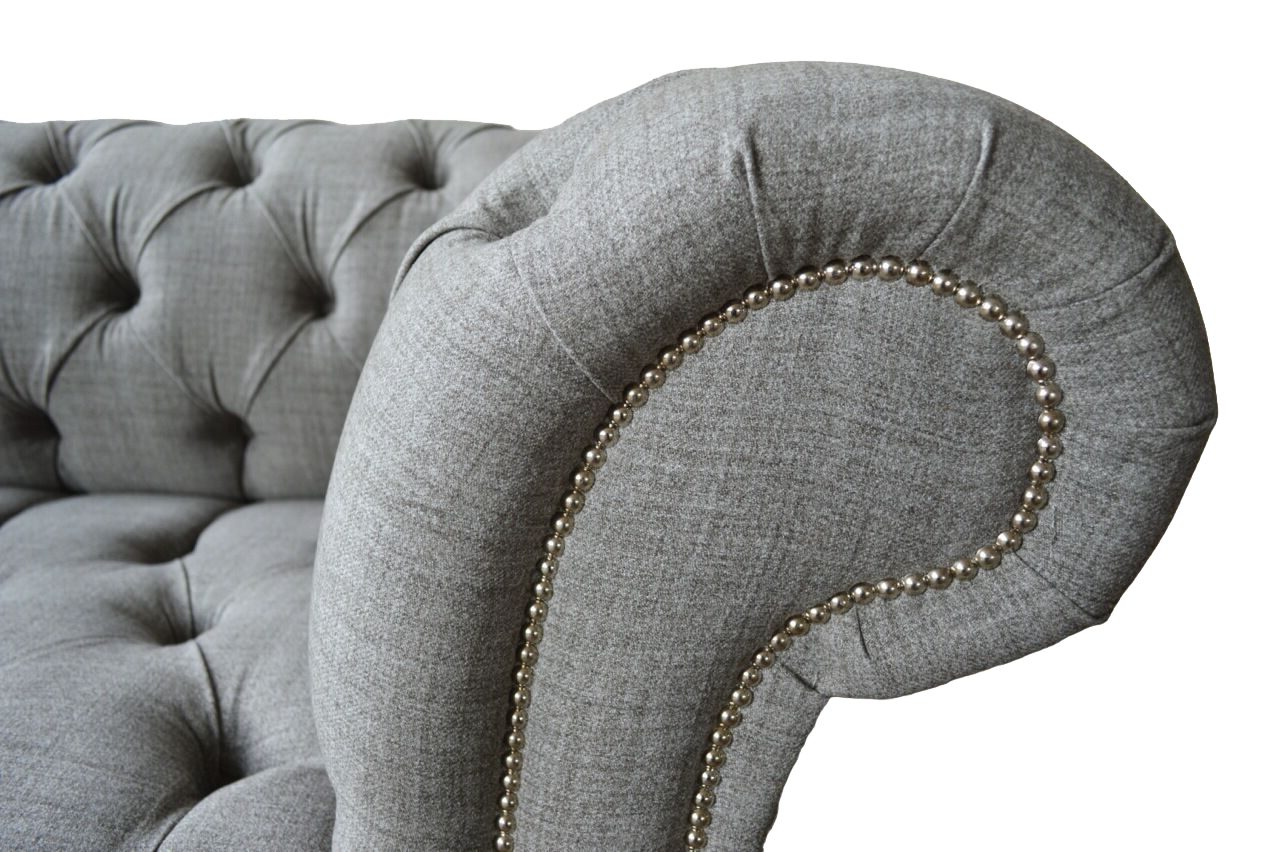 In JVmoebel Couchen Couch Sitz Europe Sitzer Sofa Stoff Made Textil Polster Sofa Neu, 3 Chesterfield