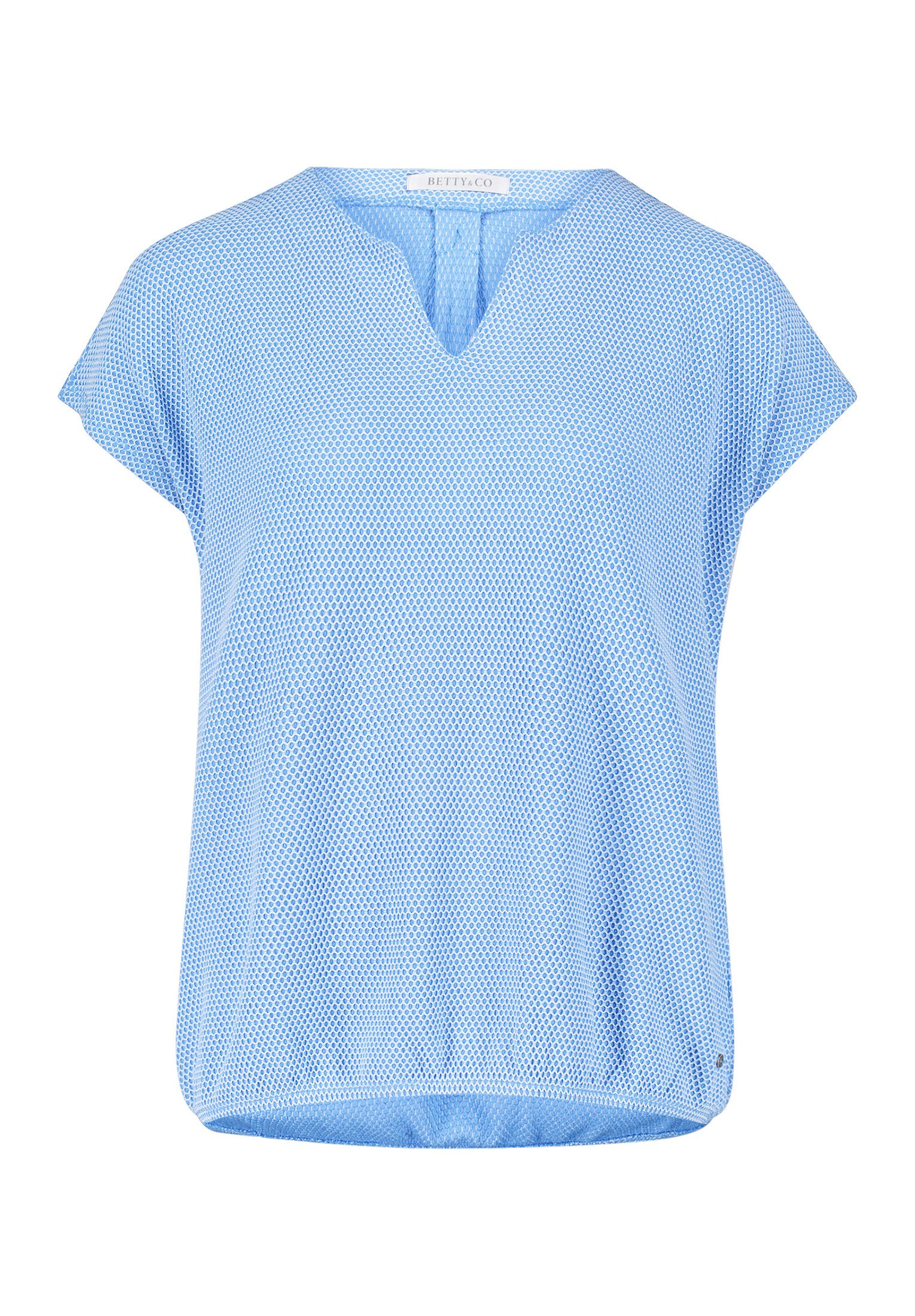 Betty&Co Kurzarmshirt "Betty & Co Damen Casual-Shirt mit Tunnelzug", (1 tlg günstig online kaufen