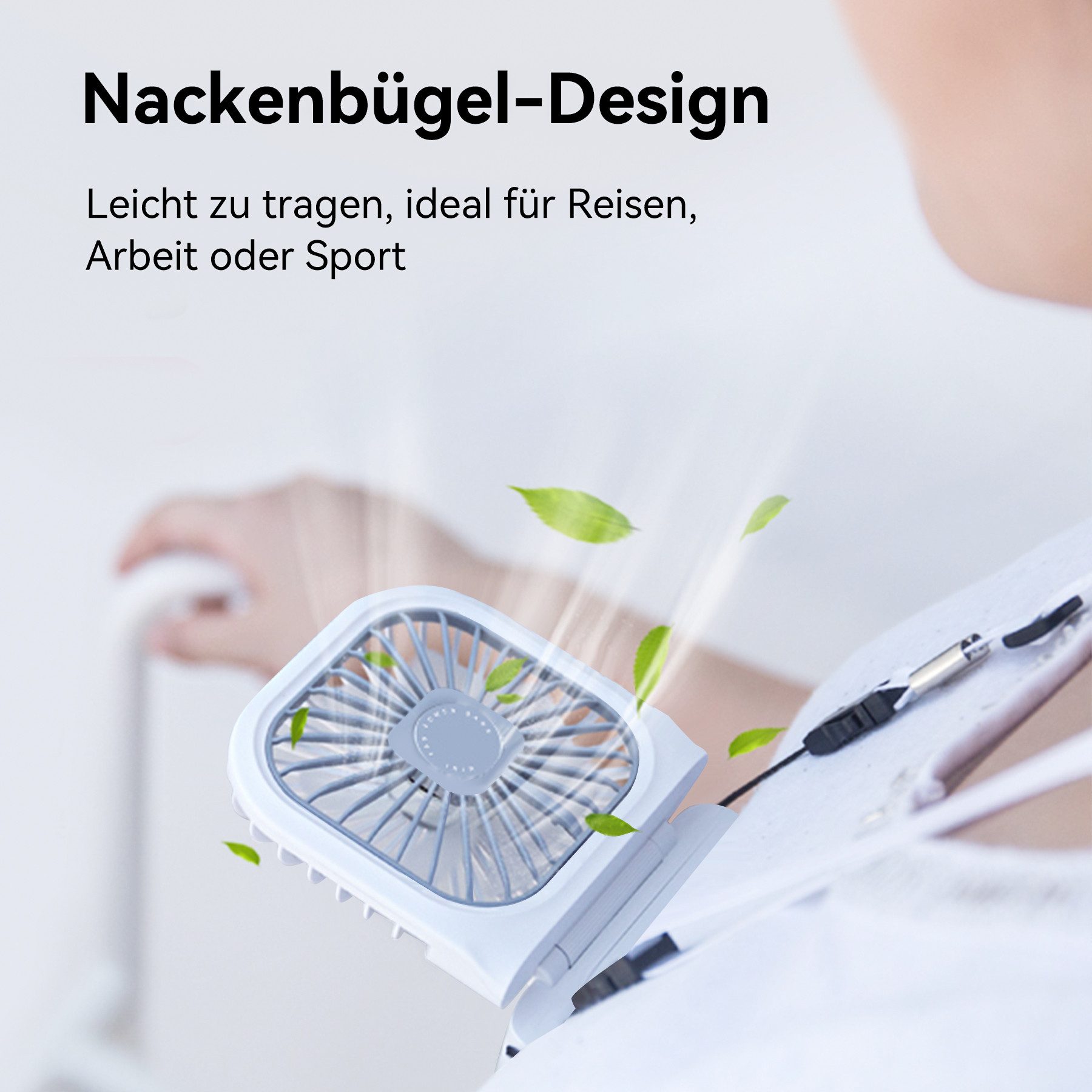 Senmudi Mini USB-Ventilator USB Ventilator 4 Geschwindigkeiten 3000mAh Akku günstig online kaufen