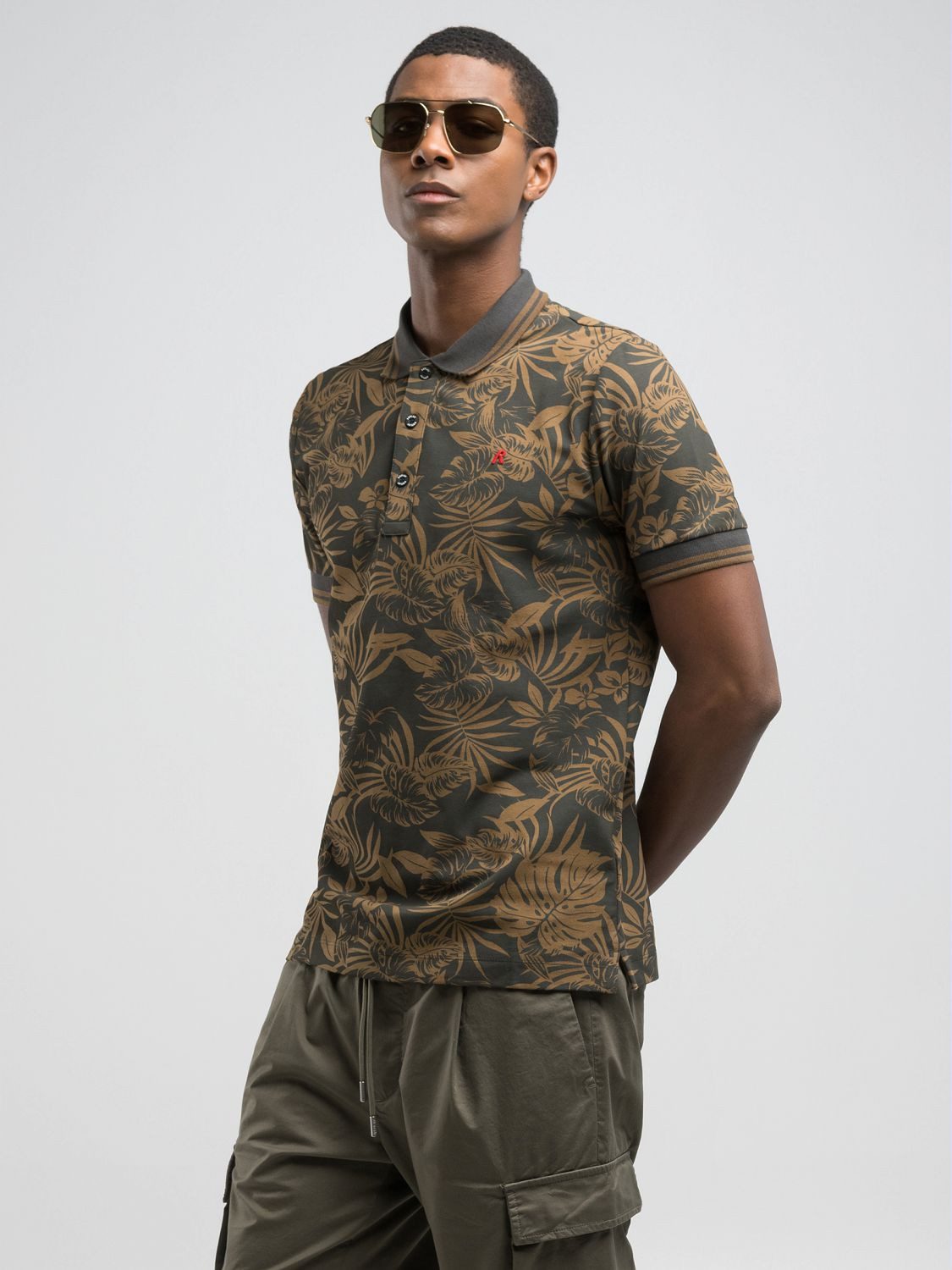 Replay Poloshirt mit All-Over-Print