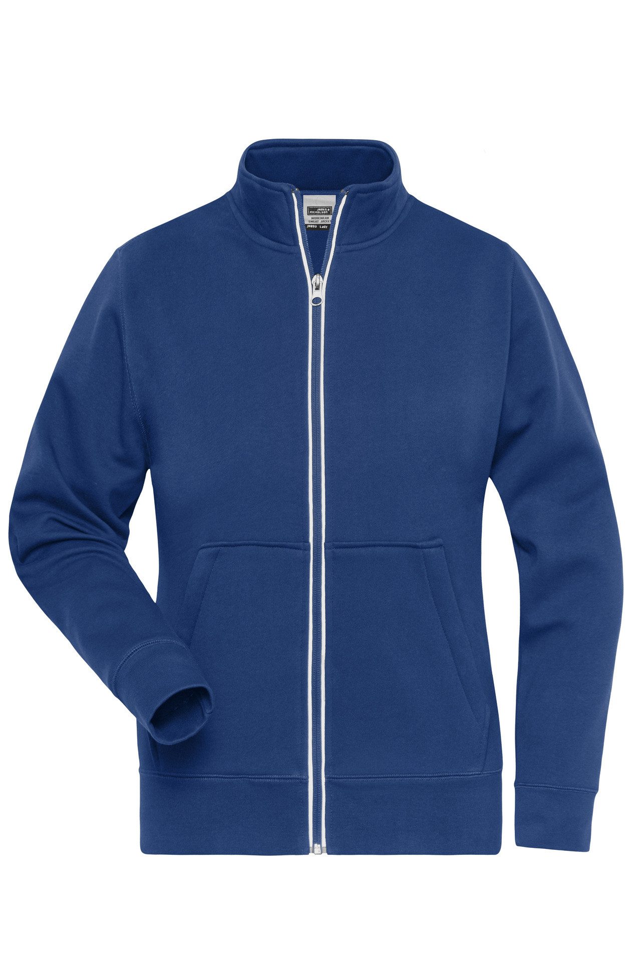 James & Nicholson Sweatjacke Leicht taillierte Damen Doppeljacke im Materialmix JN1809 Innen warmer Fleece, außen angenehmer Baumwoll-Jersey