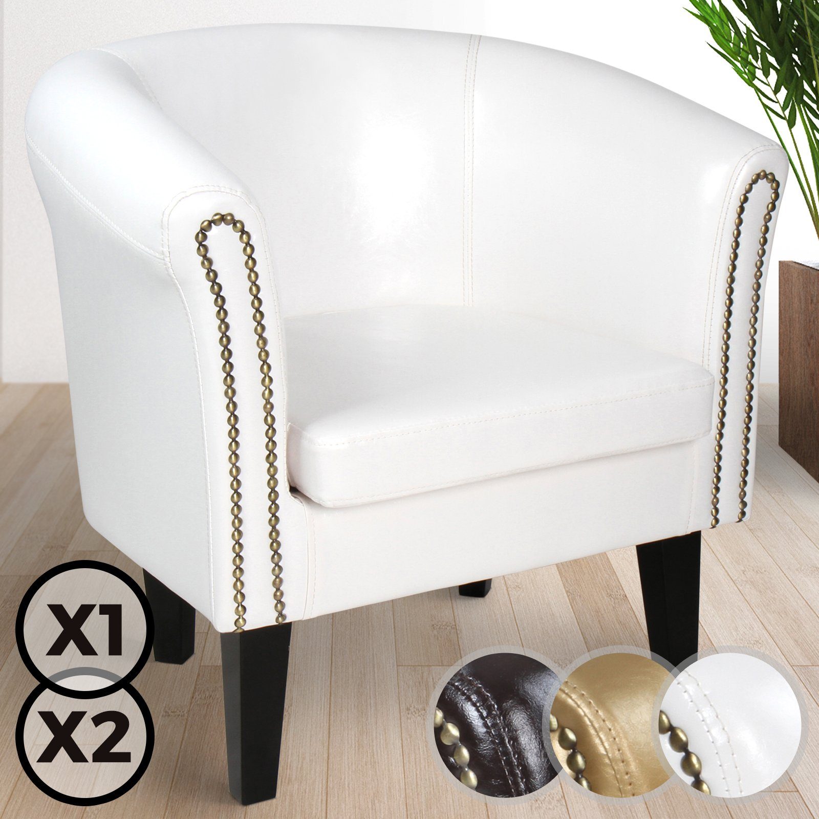 MIADOMODO Chesterfield-Sessel Chesterfield Sessel Loungesessel Clubsessel günstig online kaufen