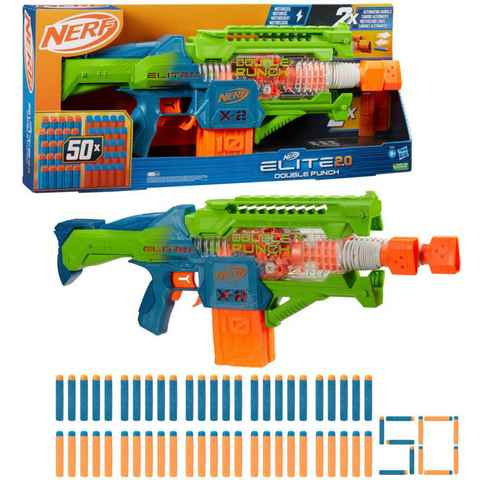 Hasbro Blaster Nerf Elite, Double Punch, inklusive 50 Darts