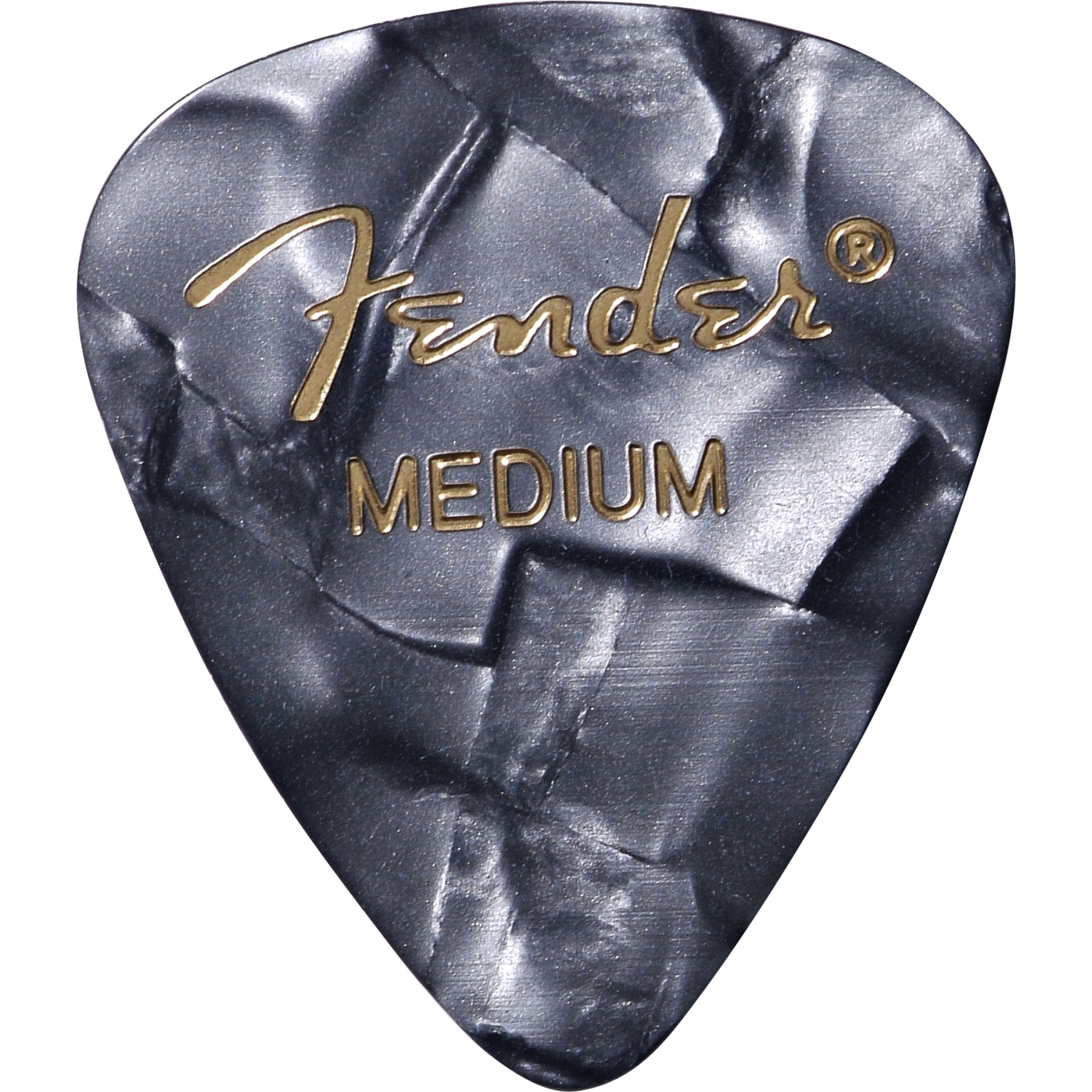 Fender Plektrum, Picks 351 Black Moto Medium - Plektren Set