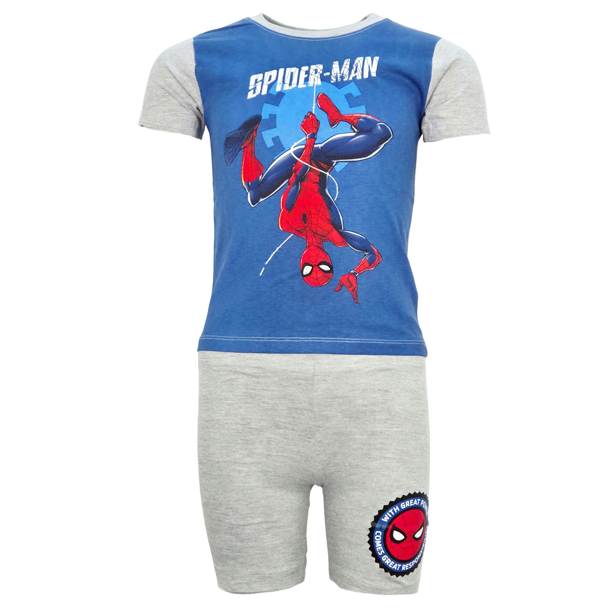 Print-Shirt Marvel Spiderman Kinder Jungen Sommerset Shirt Shorts