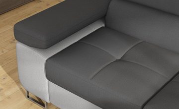 JVmoebel Ecksofa Wohnlandschaft L-Form Ecksofa Textil Design Polster Garnitur Sofort, 1 Teile, Made in Europa