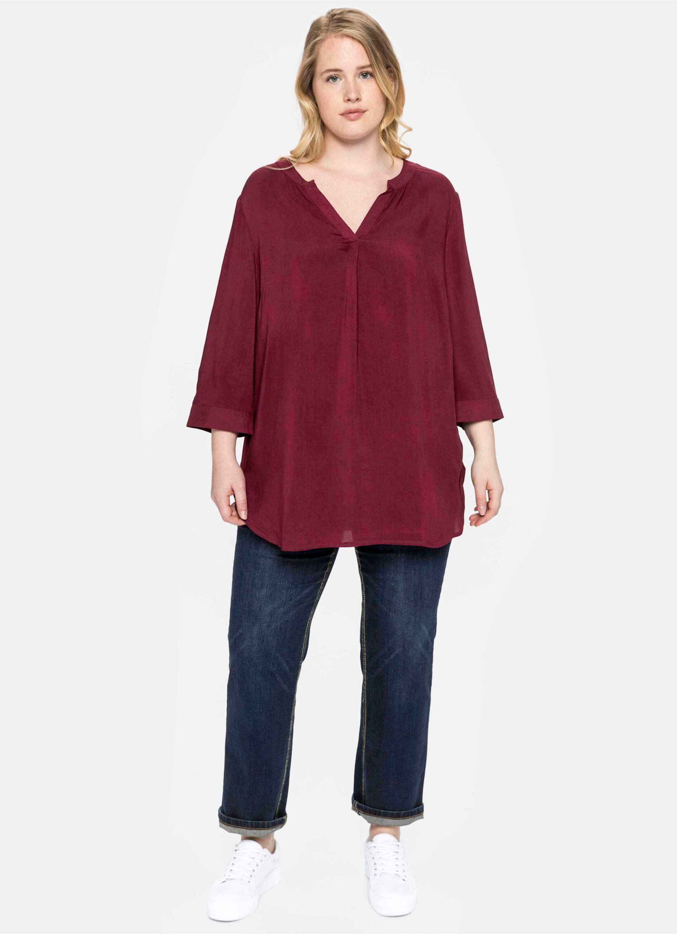Sheego Klassische Bluse Tunika 3/4-Arm günstig online kaufen