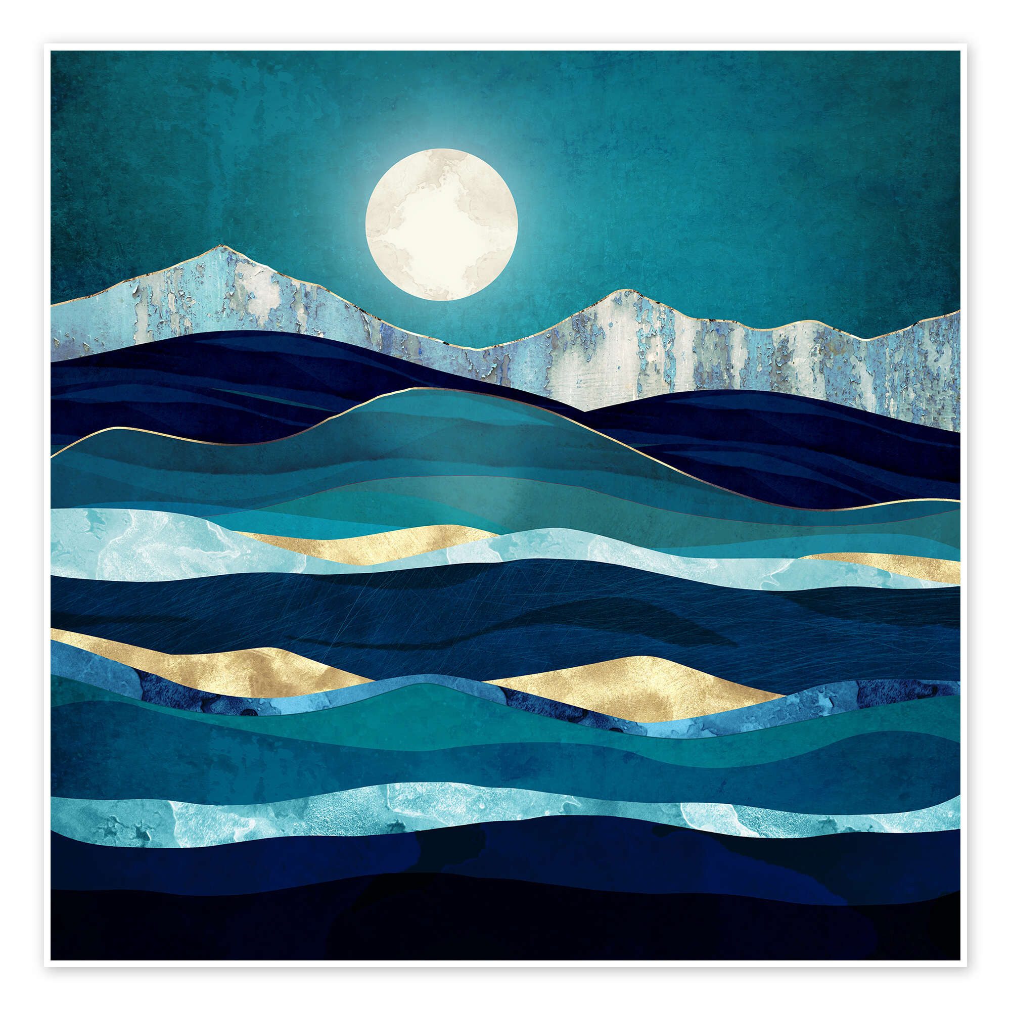 Posterlounge Wandbild Wintermeer, SpaceFrog Designs, erhältlich als Poster, Leinwandbild, Wandsticker oder Acrylglasbild