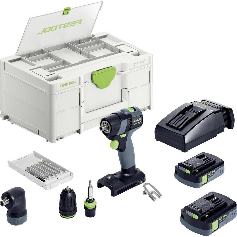 FESTOOL Akku-Schrauber TXS 18 C 3,0-Set Akku-Bohrschrauber 18 V 3.00 Ah inkl. Akku, inkl., inkl. Akku, inkl. Ladegerät
