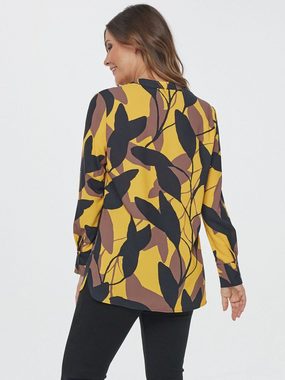 Georg Stiels Druckbluse Print-Shirt figurumspielend im Herbstdruck