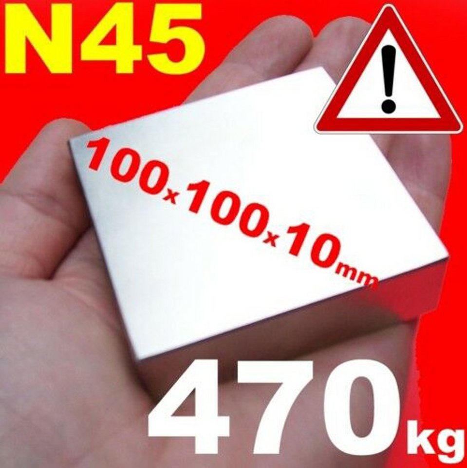 Thumbnail - Apex Magnet SUPER NEODYM MAGNET 100x100x10 mm N45 SUPER NEODYM 470KG