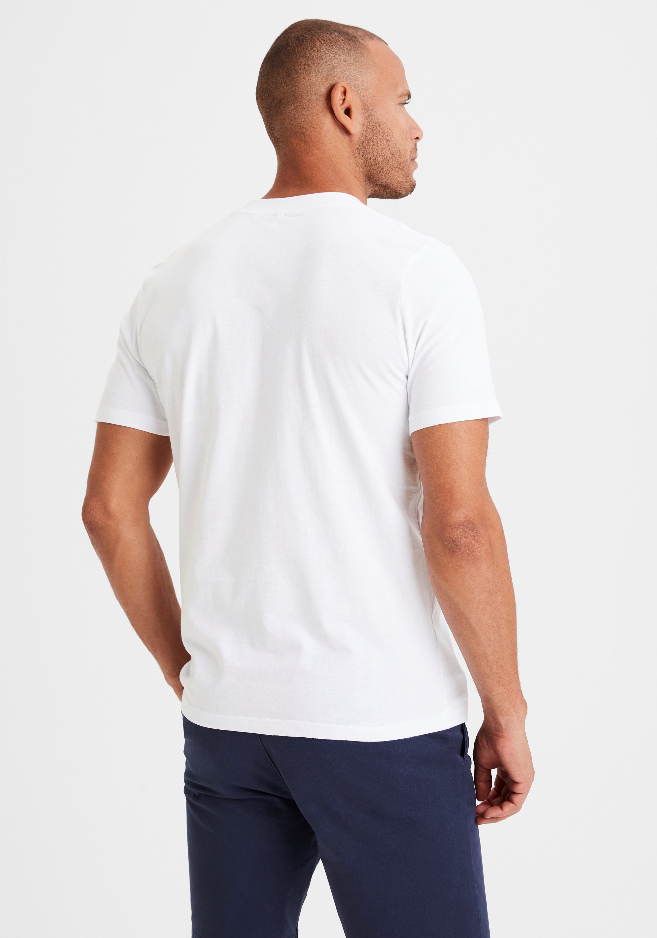in blau / V-Shirt klassischer Form KangaROOS weiß Must-Have (2er-Pack) ein