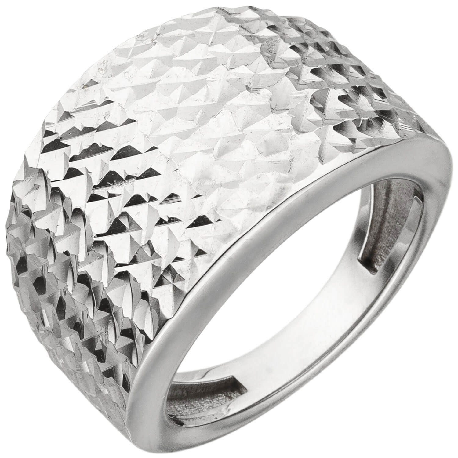 Silberring Breiter Ring aus 925 Silber mit Struktur