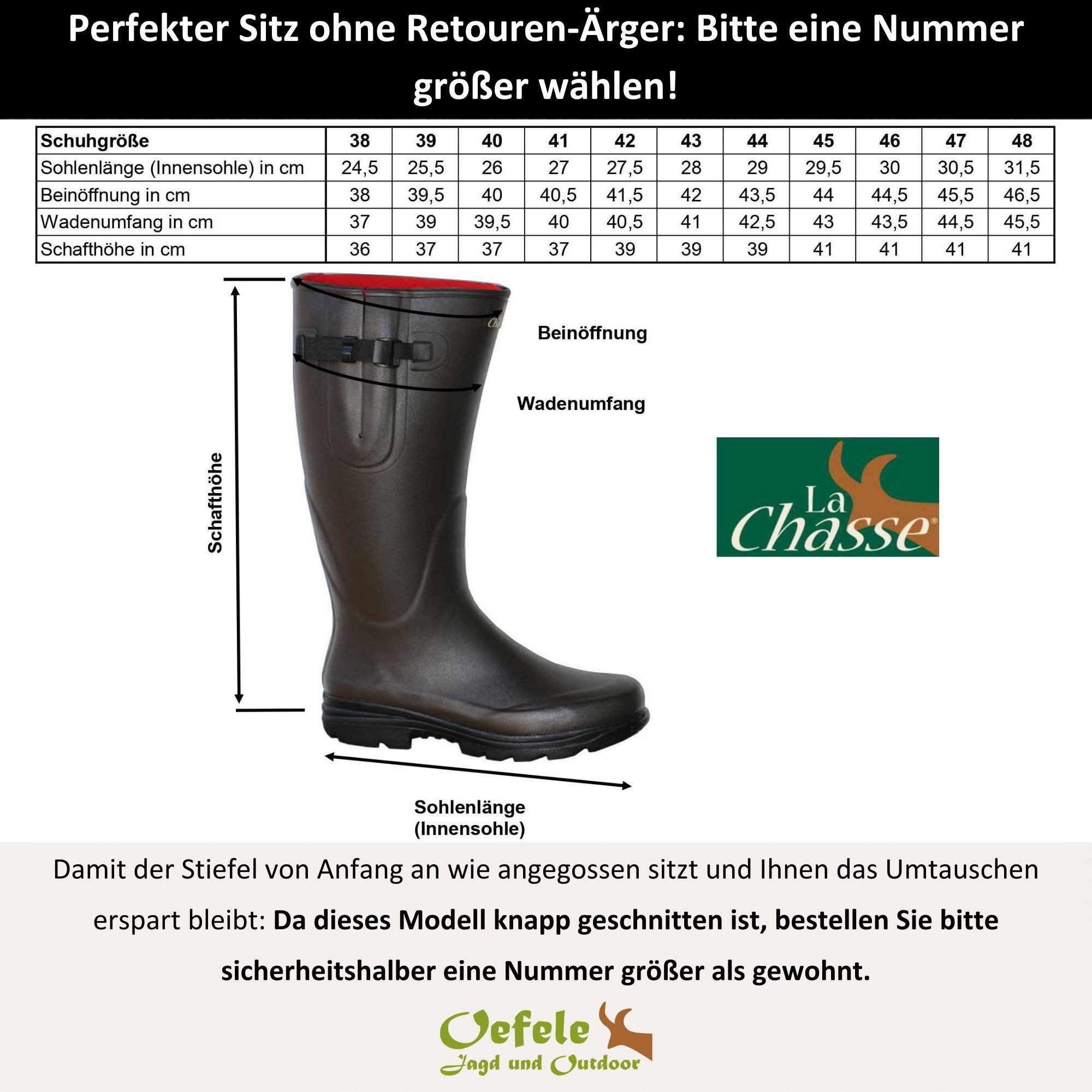 La Chasse® Neopren-Gummistiefel "Nizza" Jagdstiefel Herren & Damen wasserdicht Gummistiefel wasserdicht