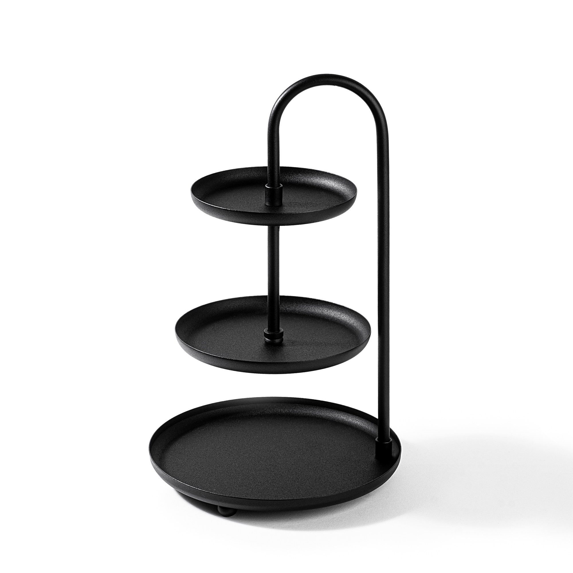 Conceptum Hypnose Dekoteller (1 St., 1), Dekoratives Metall-Objekt Schwarz Metall