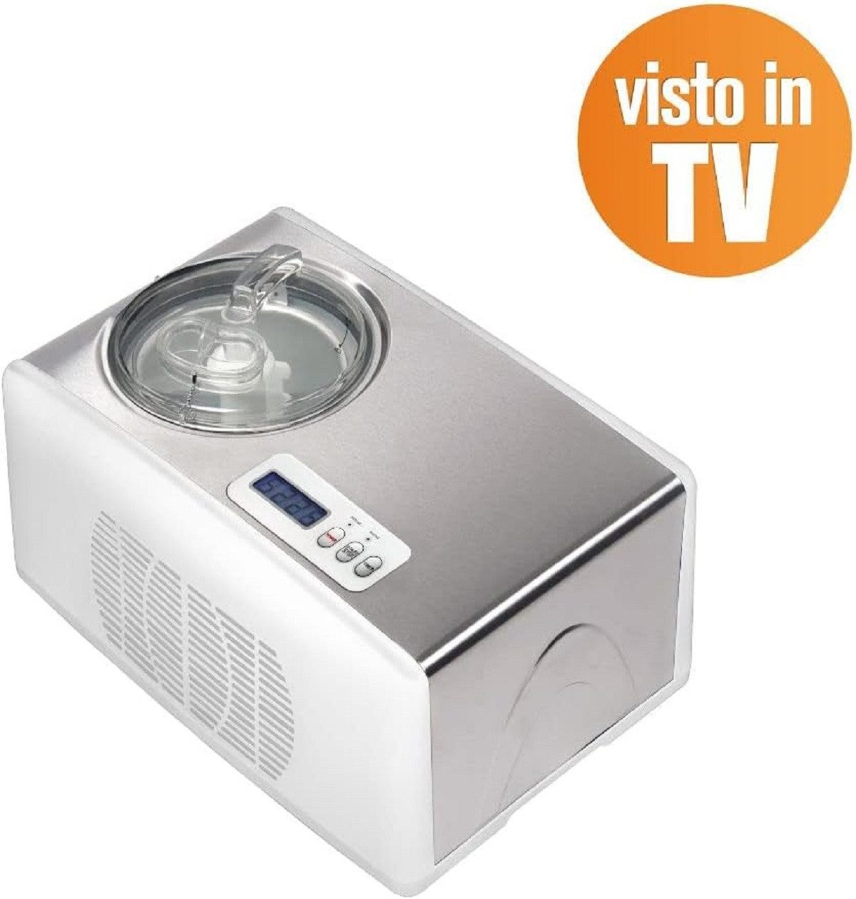 Melchioni Eismaschine Eismaschine FROSTY Kompressor, 1,5 L Fassungsvermögen, 150W Leistung