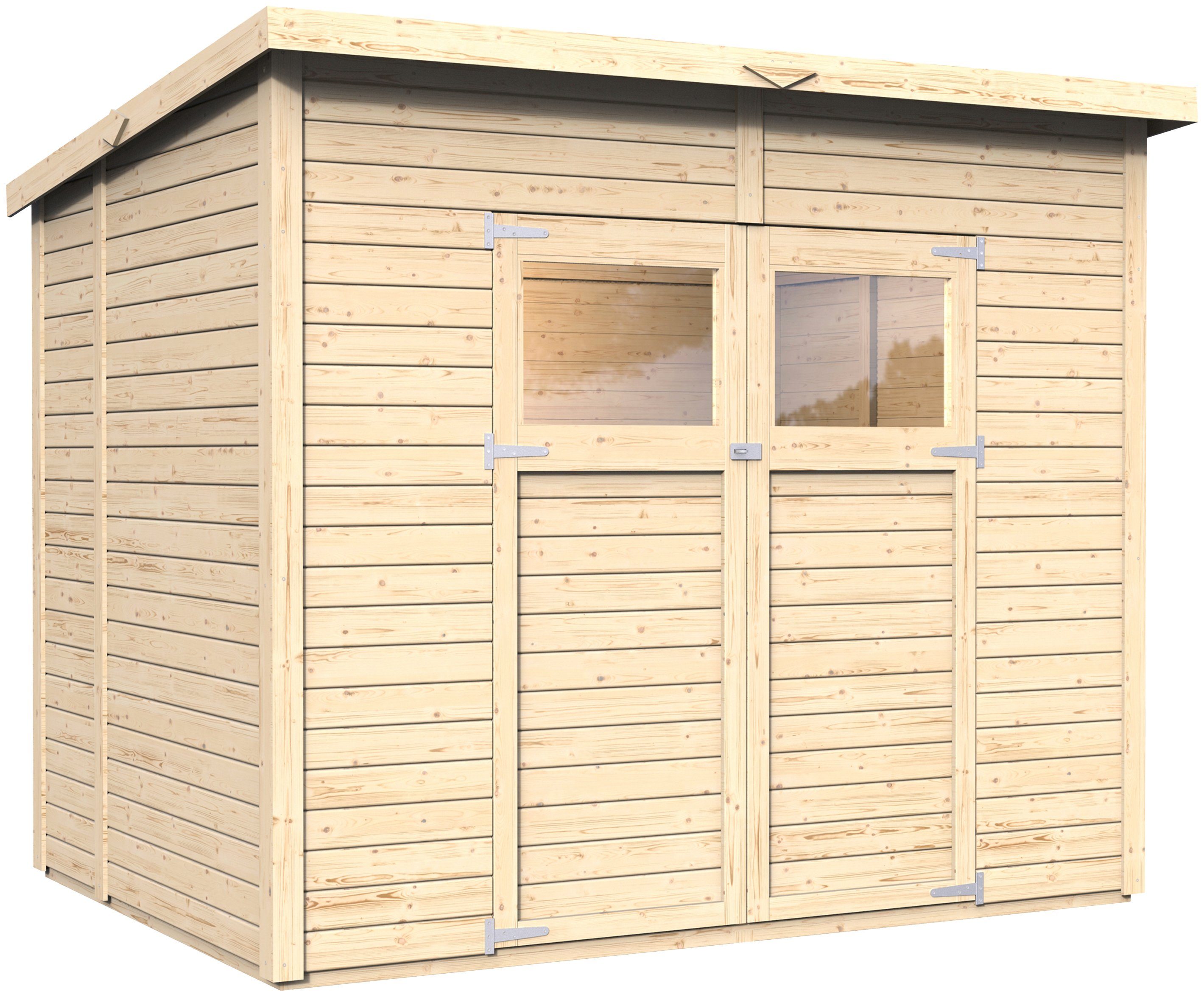 KONIFERA Gartenhaus Amrum 3 aus naturbelassenem Fichtenholz, BxT: 251x199 cm, inklusive Fußboden