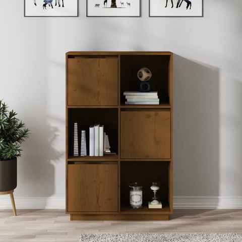 vidaXL Sideboard Highboard Honigbraun 74x35x117 cm Massivholz Kiefer (1 St)