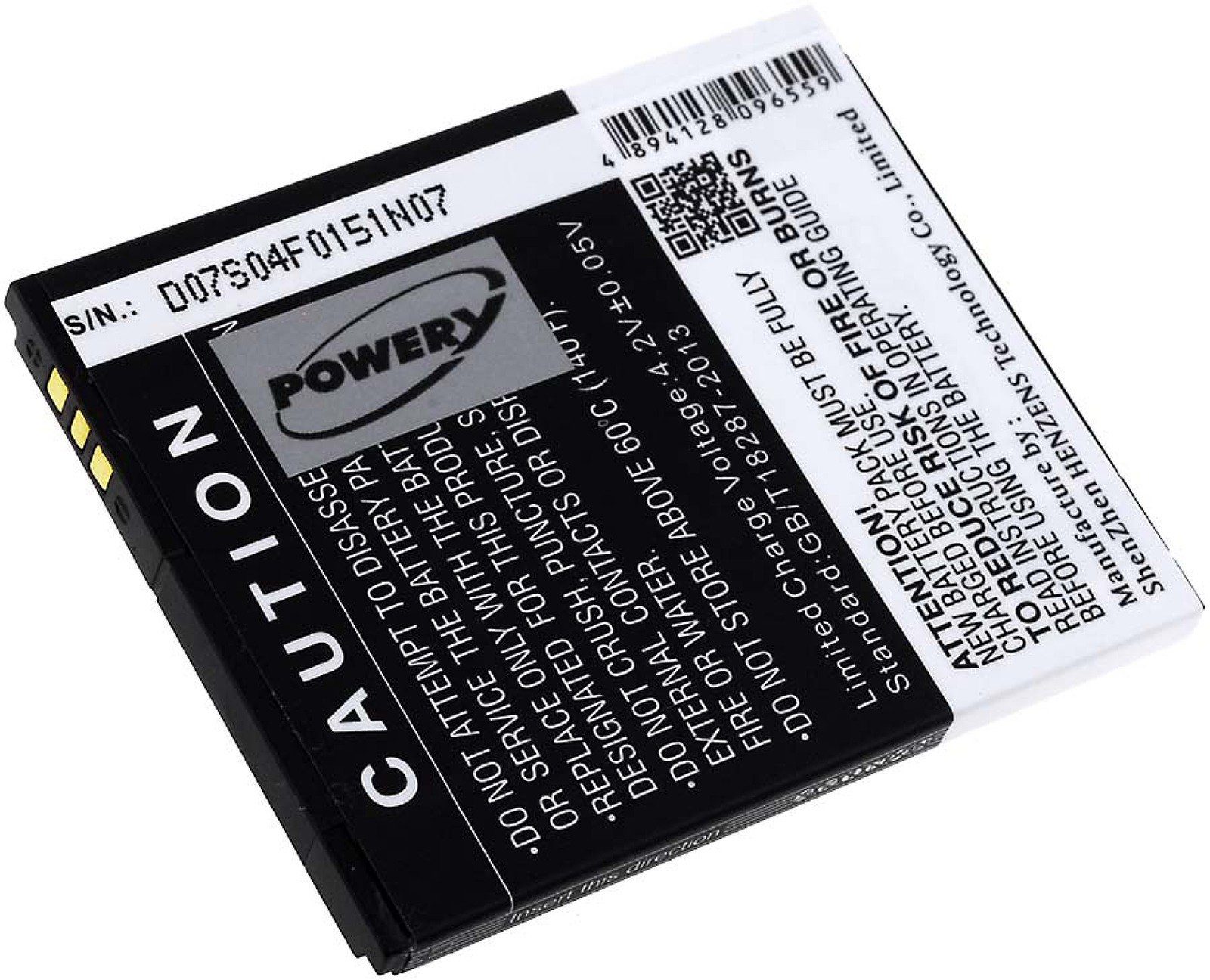 Powery Akku für Phicomm FWS610 Smartphone-Akku 1300 mAh (3.7 V)