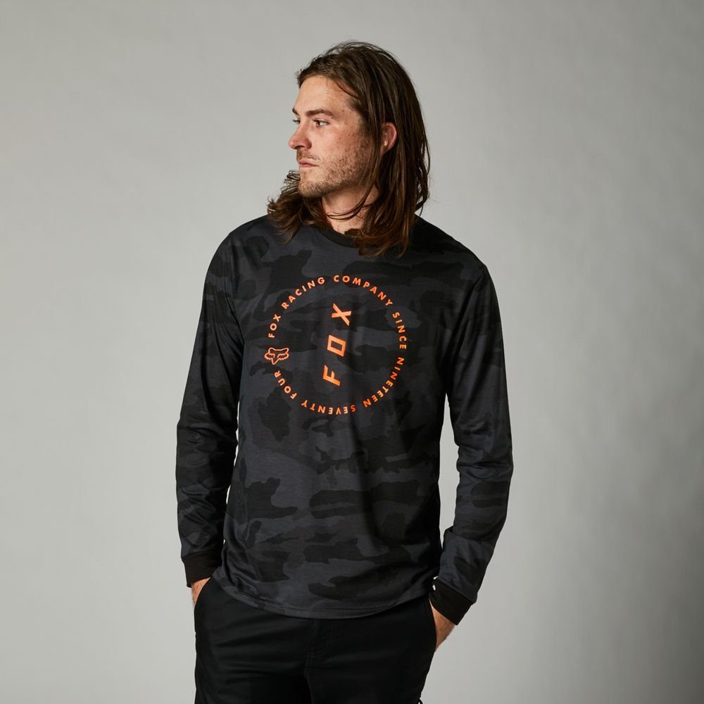 Fox Racing Motorradweste Fox Langärmliges T-Shirt Clean Up schwarz/camo L günstig online kaufen