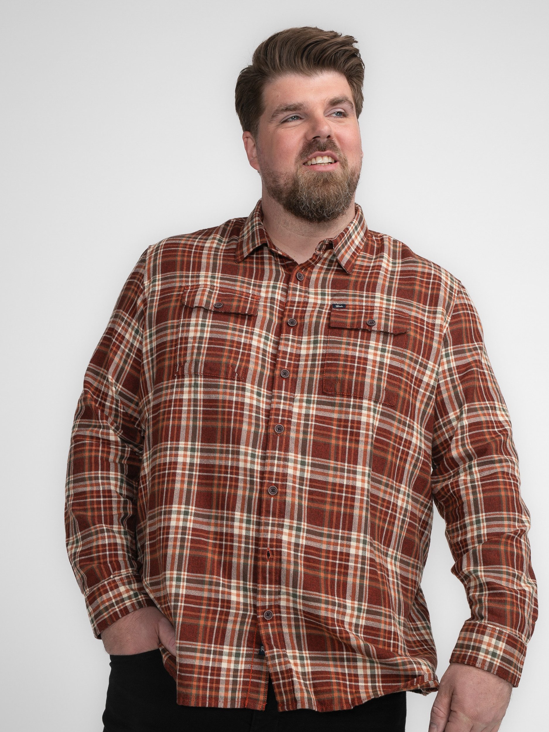 Petrol Industries Langarmhemd Karierte Hemd Plus Size Bristol