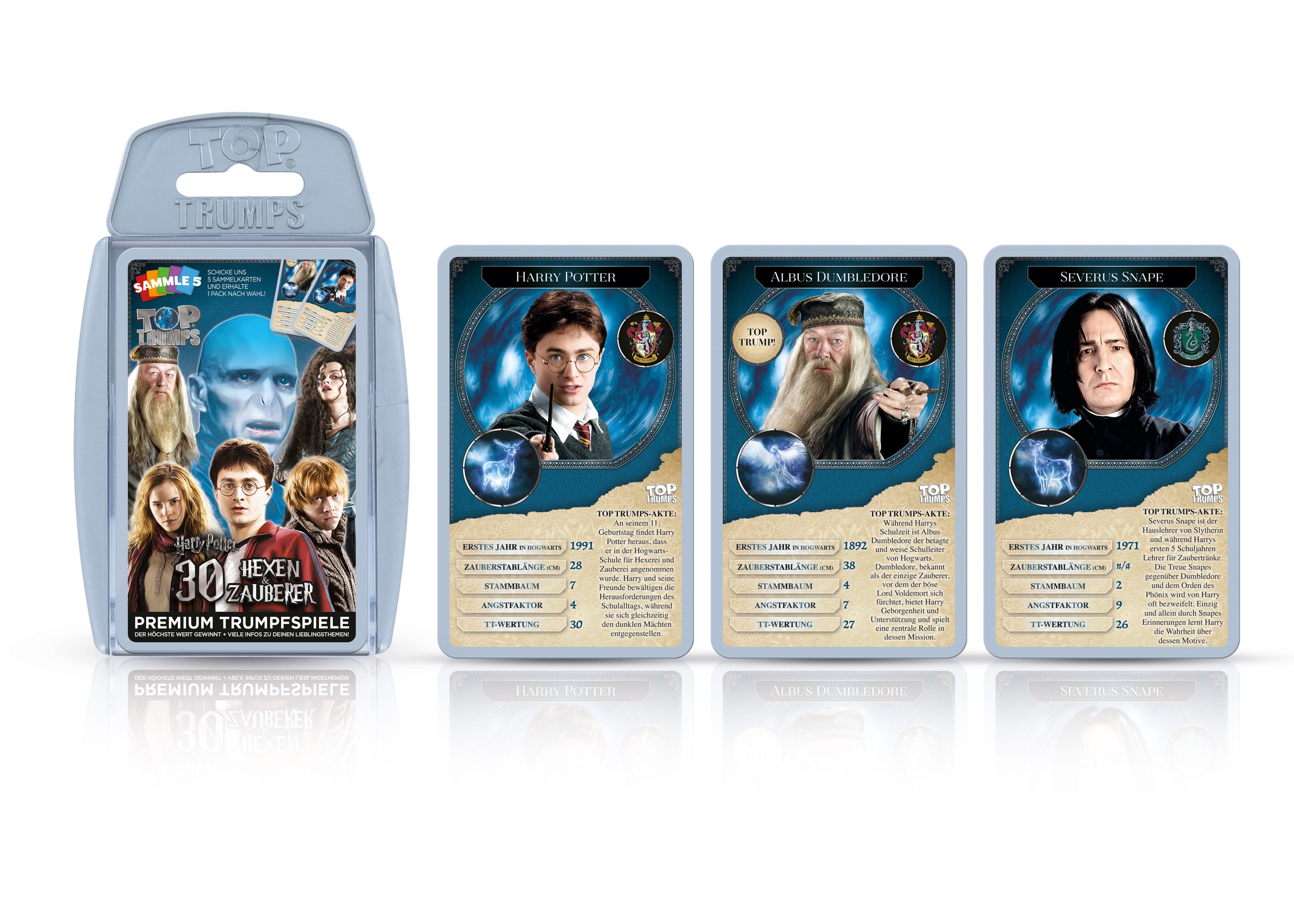 Winning Moves Spiel Top Trumps Harry Potter 30 Hexen und Zauberer, Quartett